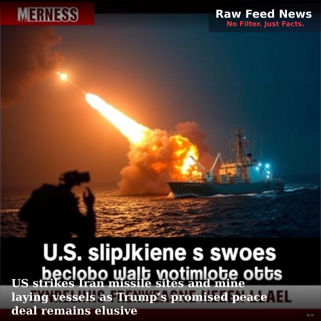 US strikes Iran missile sites and mine laying vessels as Trump’s promised peace deal remains elusive