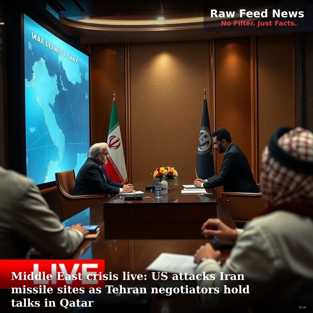 Middle East crisis live: US attacks Iran missile sites as Tehran negotiators hold talks in Qatar