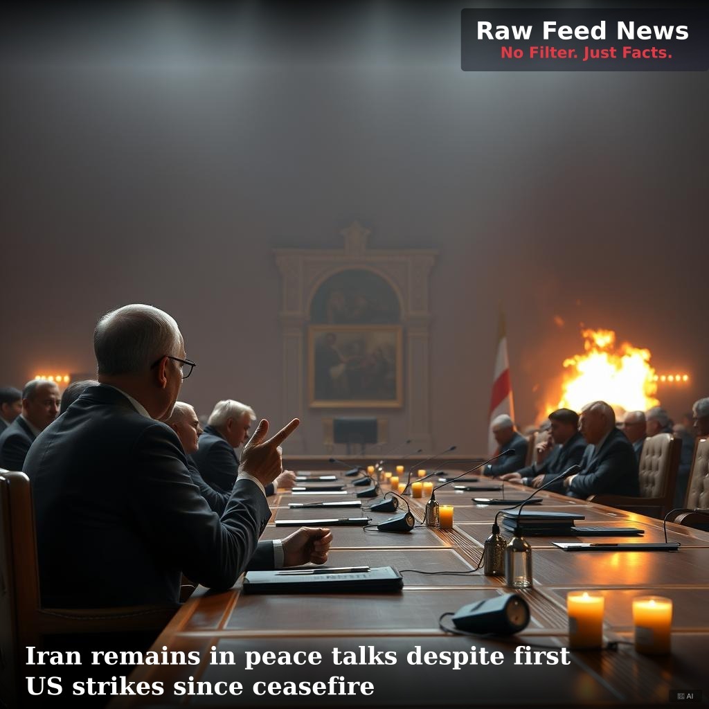 Iran remains in peace talks despite first US strikes since ceasefire
