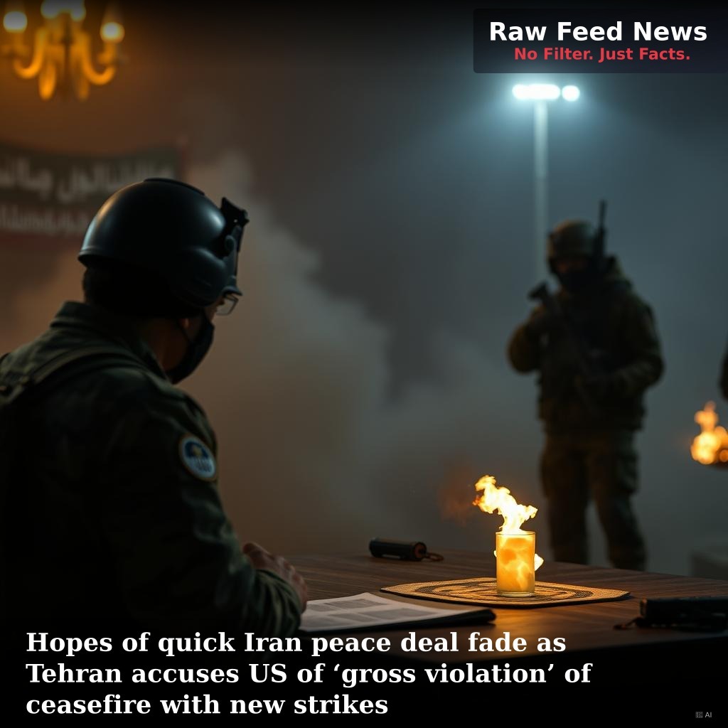 Hopes of quick Iran peace deal fade as Tehran accuses US of ‘gross violation’ of ceasefire with new strikes