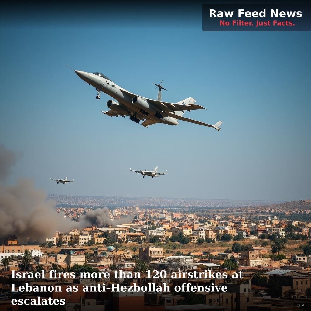 Israel fires more than 120 airstrikes at Lebanon as anti-Hezbollah offensive escalates