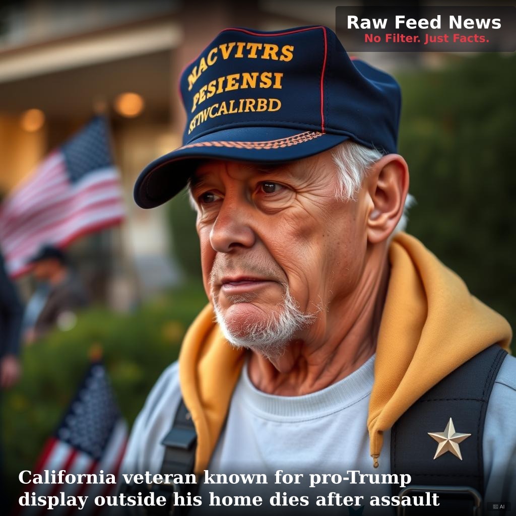 California veteran known for pro-Trump display outside his home dies after assault