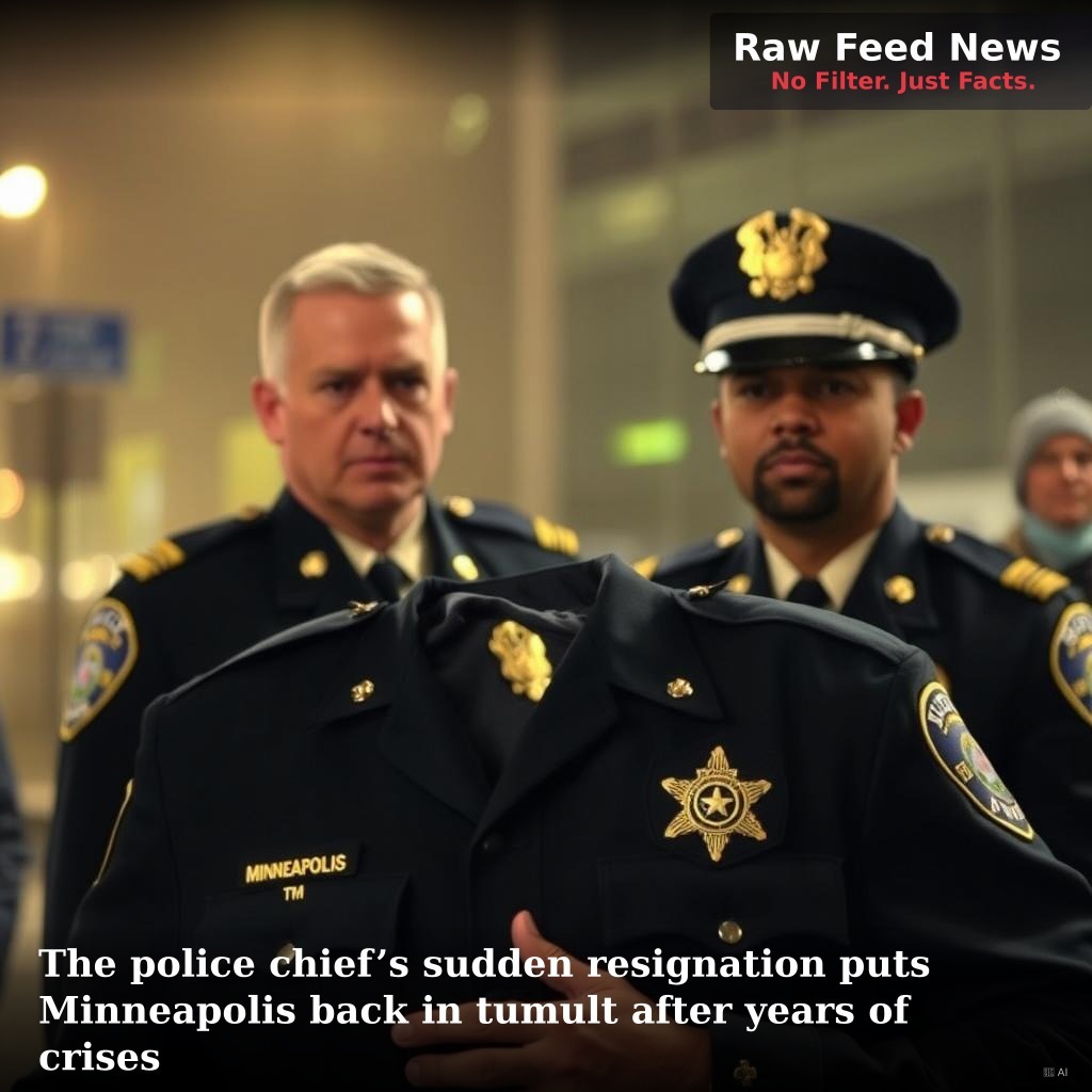 The police chief’s sudden resignation puts Minneapolis back in tumult after years of crises