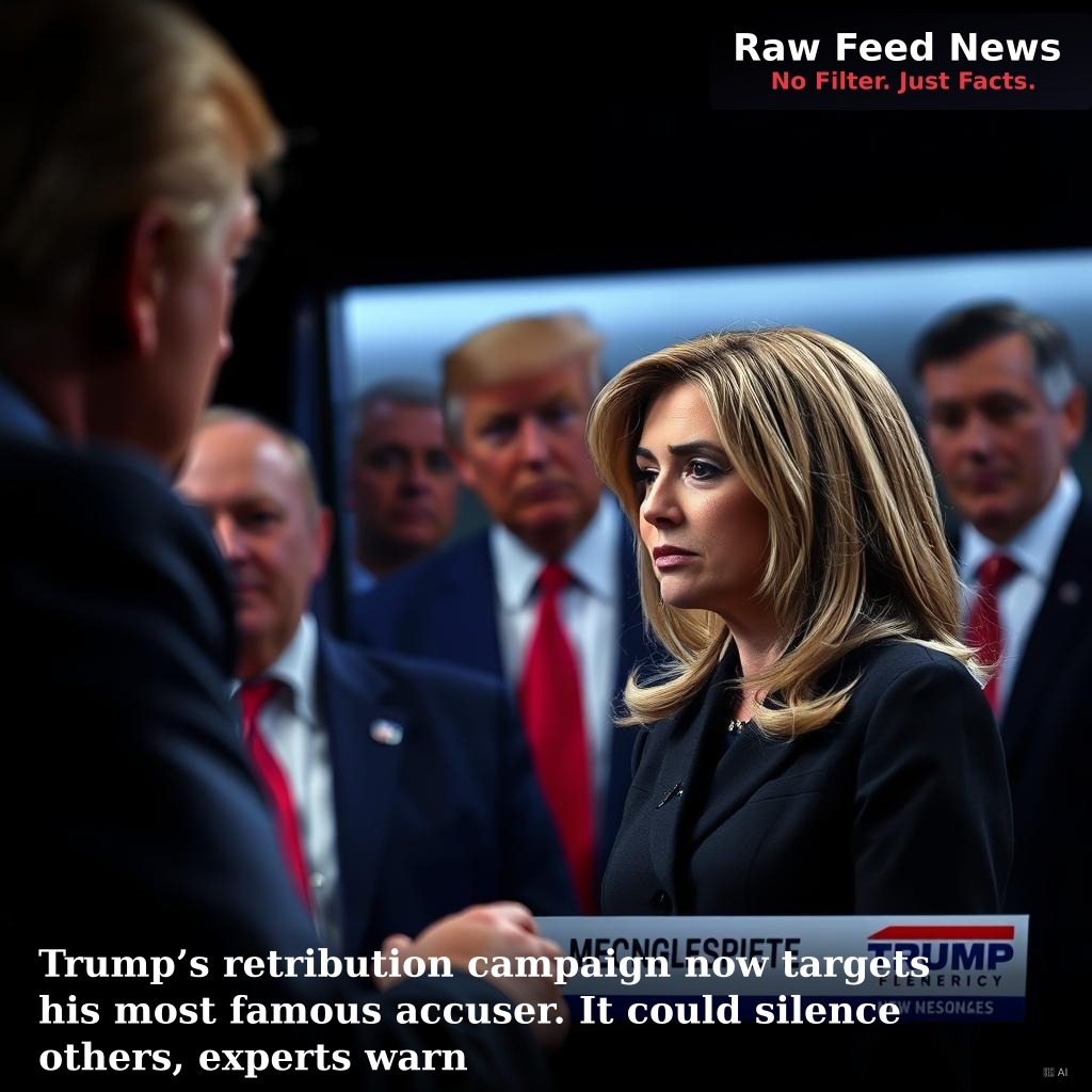 Trump’s retribution campaign now targets his most famous accuser. It could silence others, experts warn