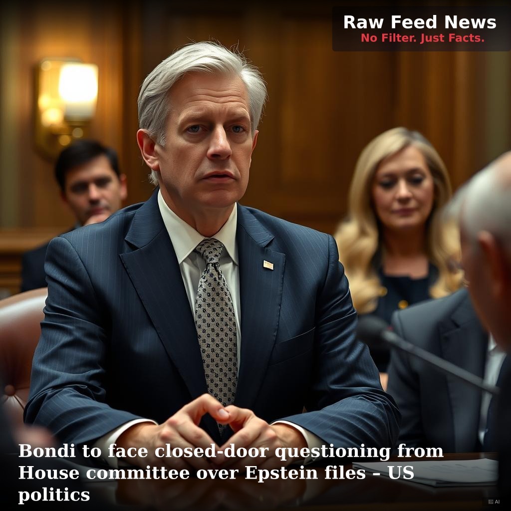 Bondi to face closed-door questioning from House committee over Epstein files – US politics
