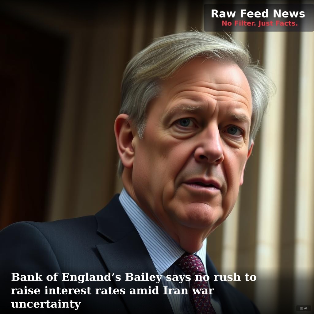 Bank of England’s Bailey says no rush to raise interest rates amid Iran war uncertainty