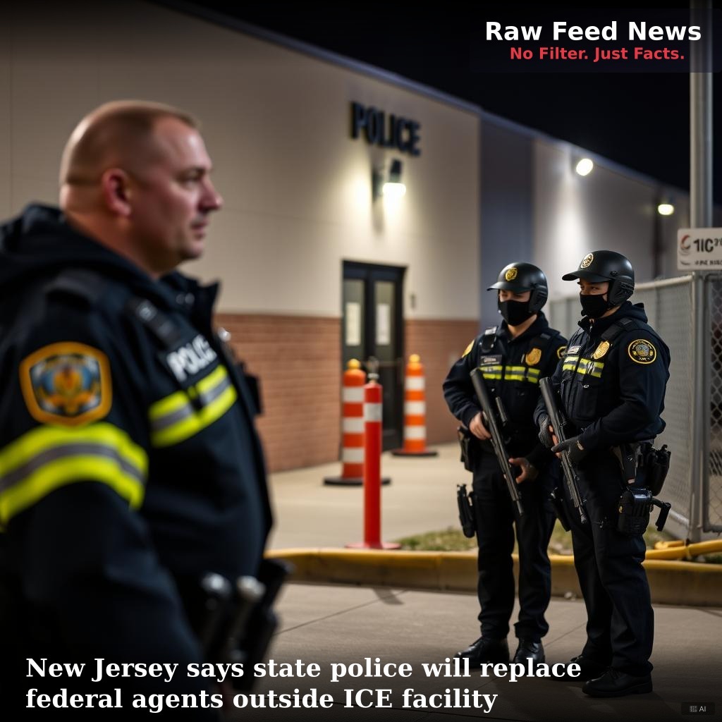 New Jersey says state police will replace federal agents outside ICE facility