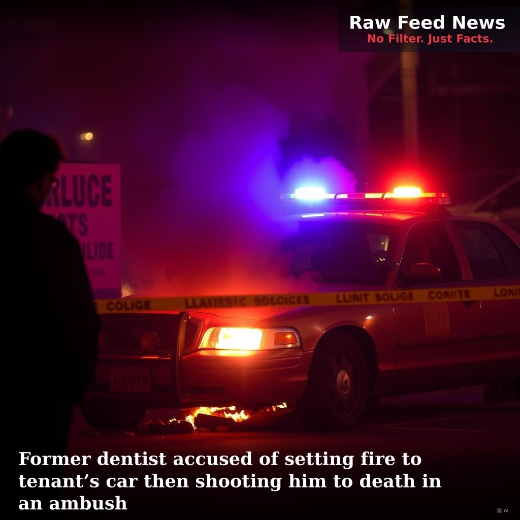 Former dentist accused of setting fire to tenant’s car then shooting him to death in an ambush