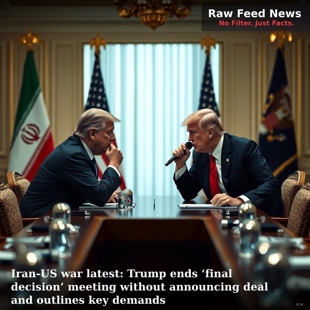 Iran-US war latest: Trump ends ‘final decision’ meeting without announcing deal and outlines key demands