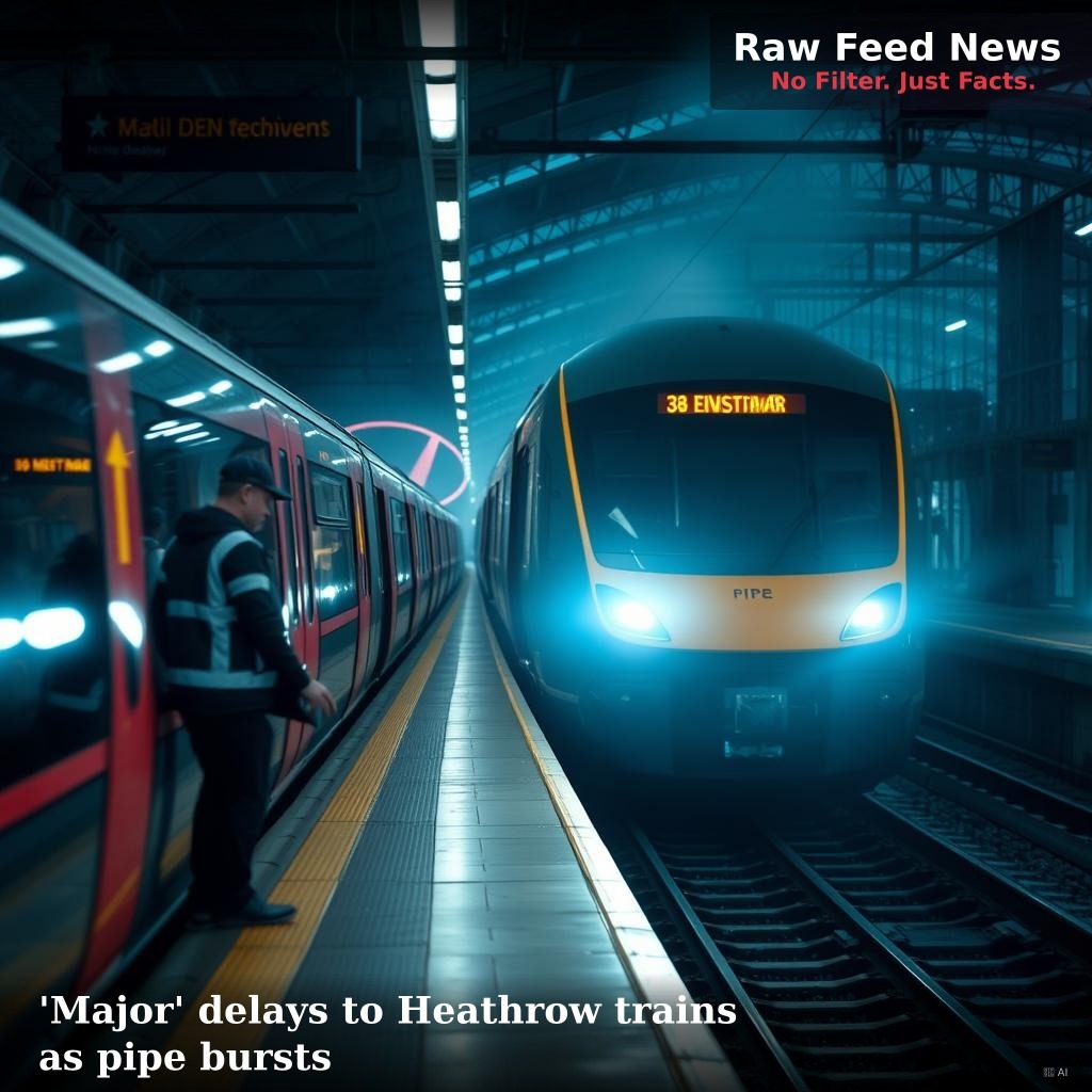 'Major' delays to Heathrow trains as pipe bursts