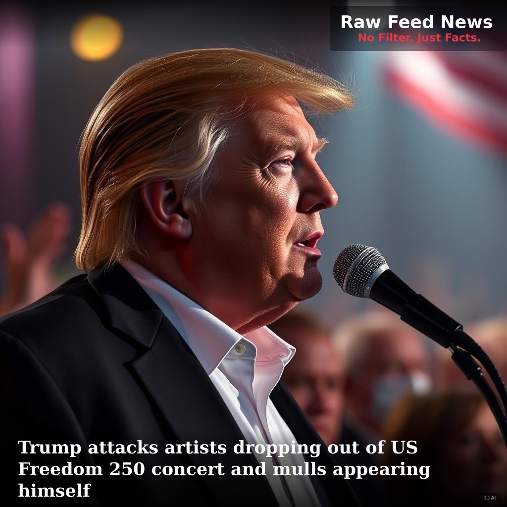 Trump attacks artists dropping out of US Freedom 250 concert and mulls appearing himself