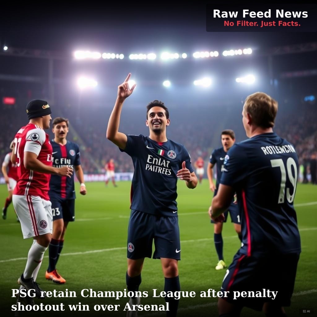 PSG retain Champions League after penalty shootout win over Arsenal