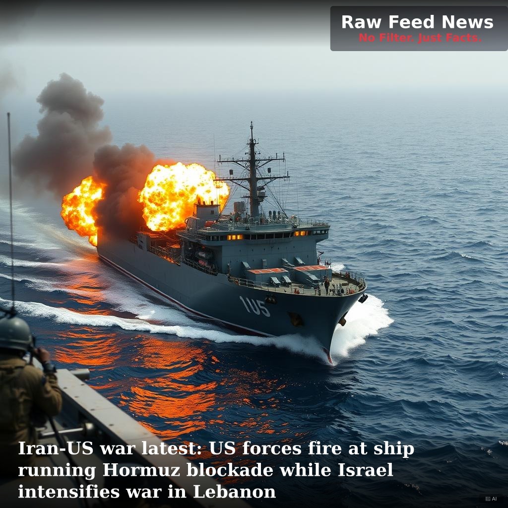 Iran-US war latest: US forces fire at ship running Hormuz blockade while Israel intensifies war in Lebanon