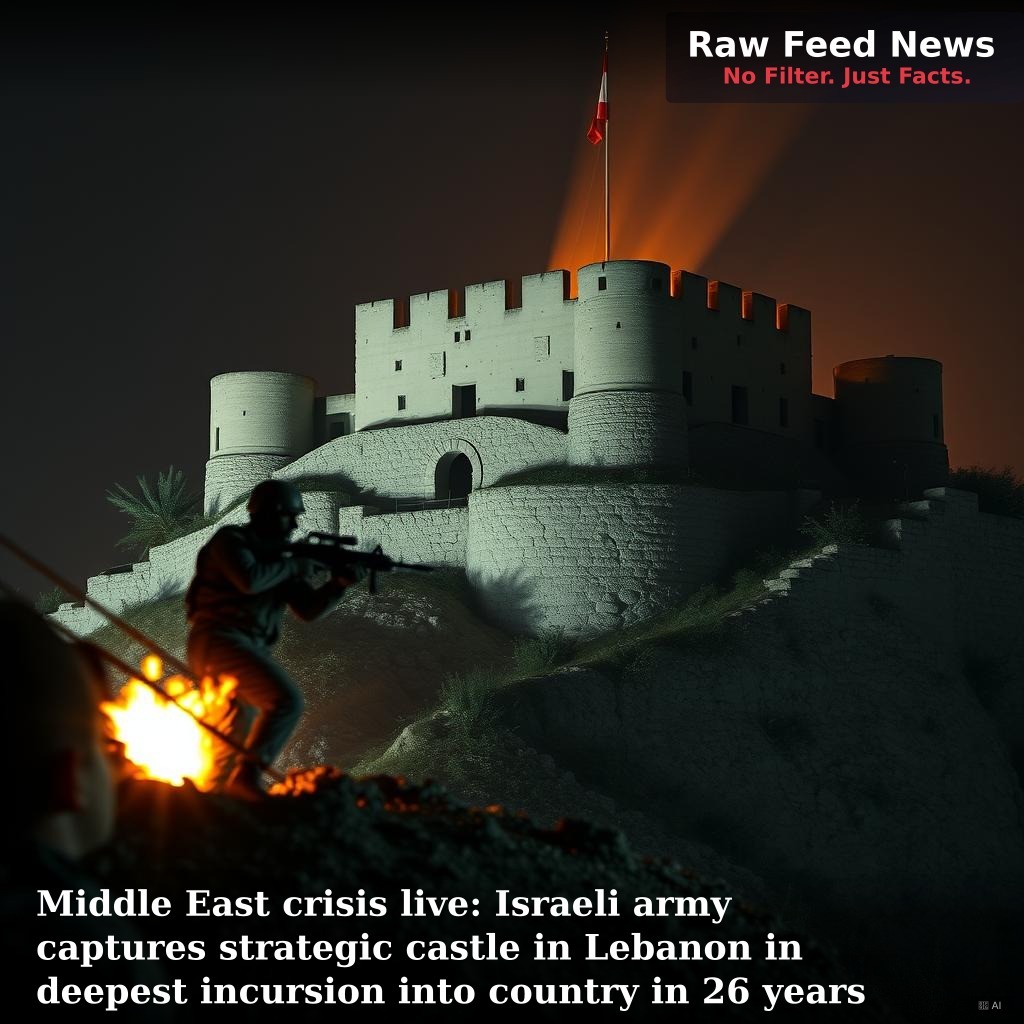 Middle East crisis live: Israeli army captures strategic castle in Lebanon in deepest incursion into country in 26 years