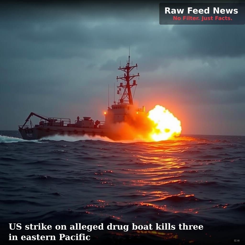 US strike on alleged drug boat kills three in eastern Pacific