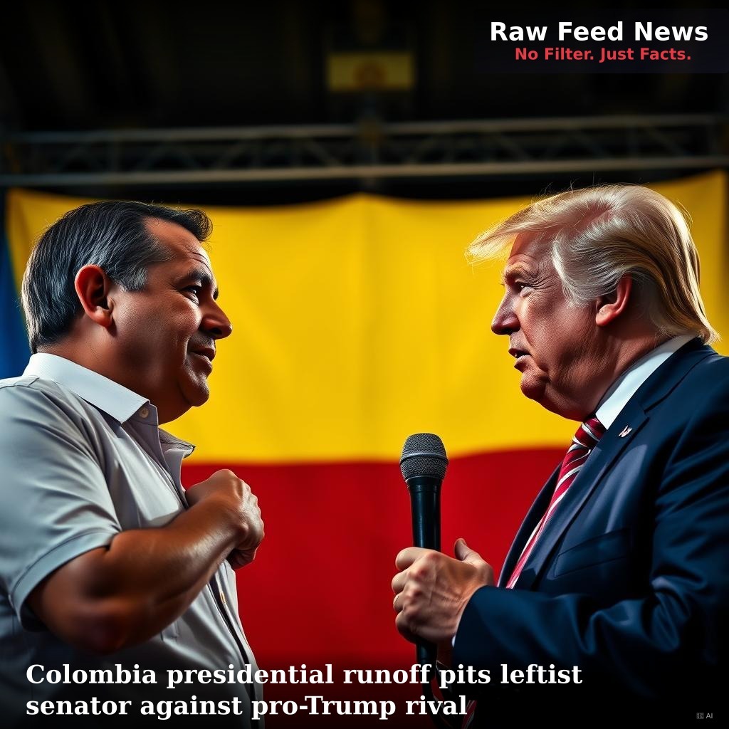 Colombia presidential runoff pits leftist senator against pro-Trump rival