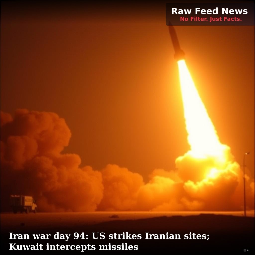 Iran war day 94: US strikes Iranian sites; Kuwait intercepts missiles