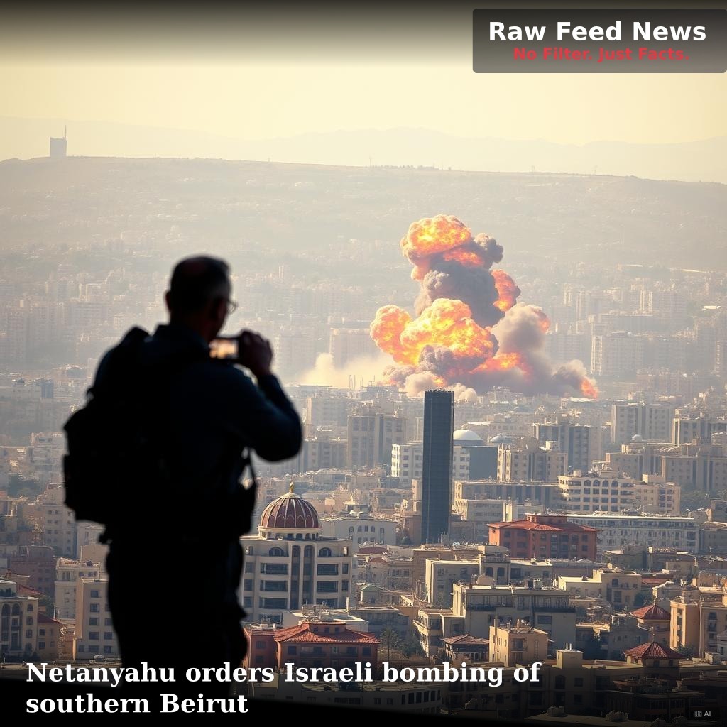 Netanyahu orders Israeli bombing of southern Beirut