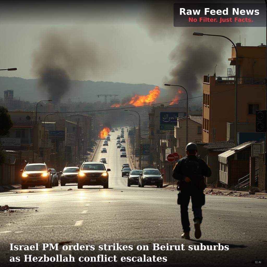 Israel PM orders strikes on Beirut suburbs as Hezbollah conflict escalates