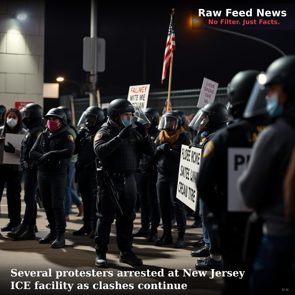 Several protesters arrested at New Jersey ICE facility as clashes continue