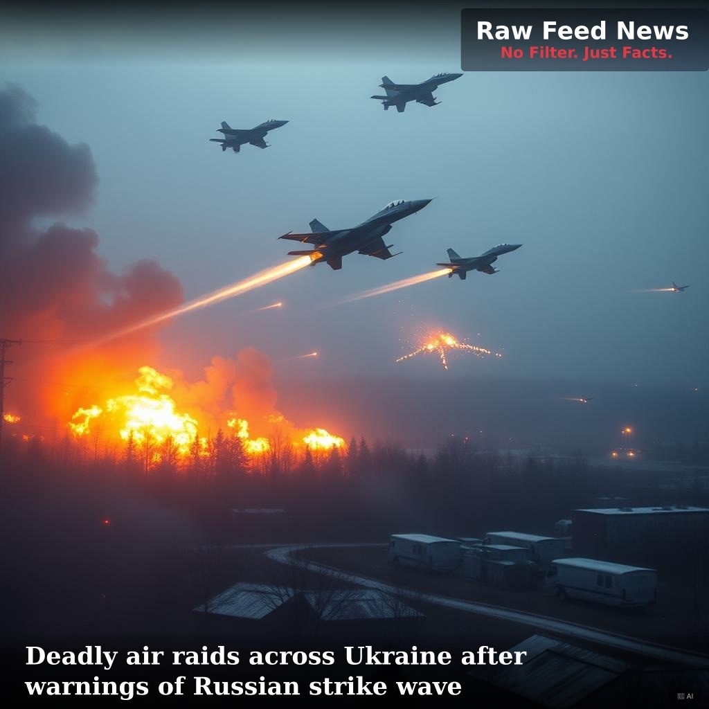 Deadly air raids across Ukraine after warnings of Russian strike wave