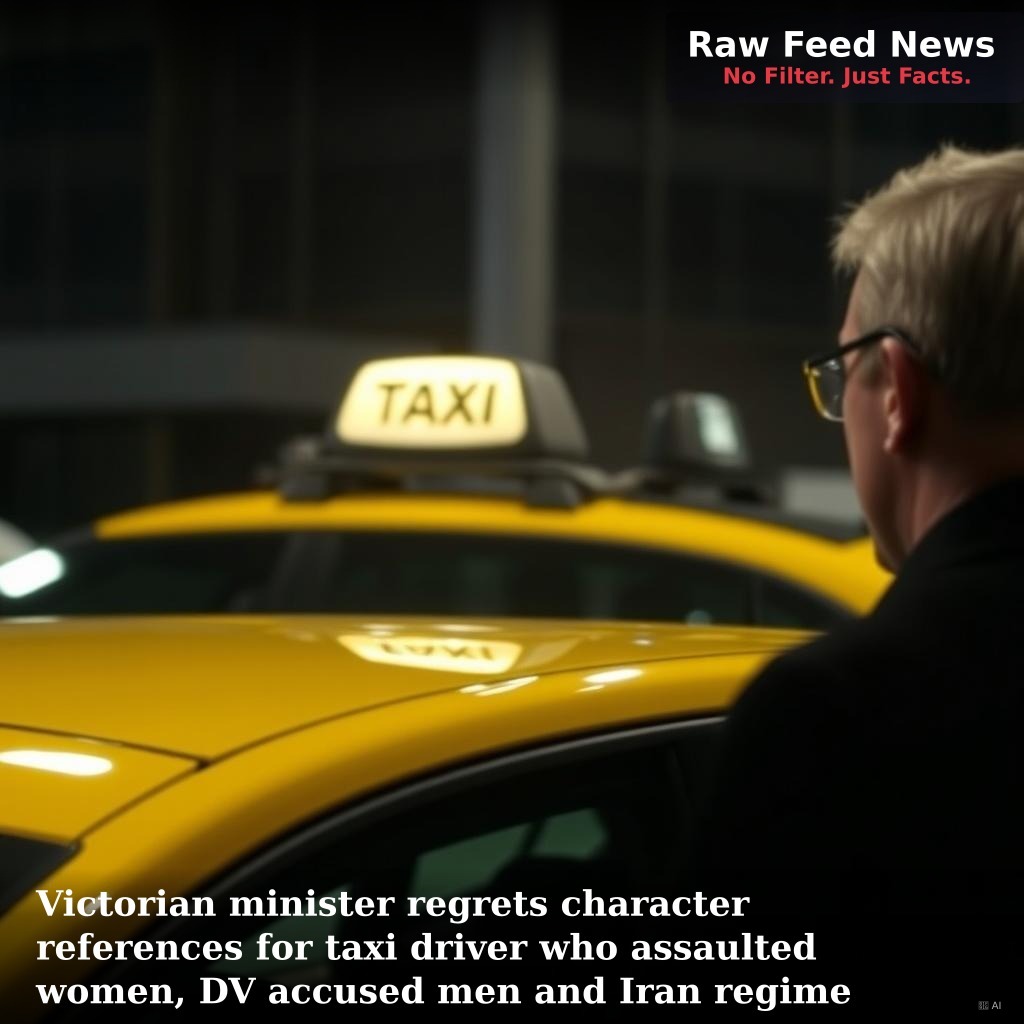 Victorian minister regrets character references for taxi driver who assaulted women, DV accused men and Iran regime supporter