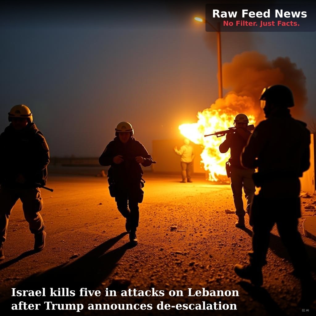 Israel kills five in attacks on Lebanon after Trump announces de-escalation