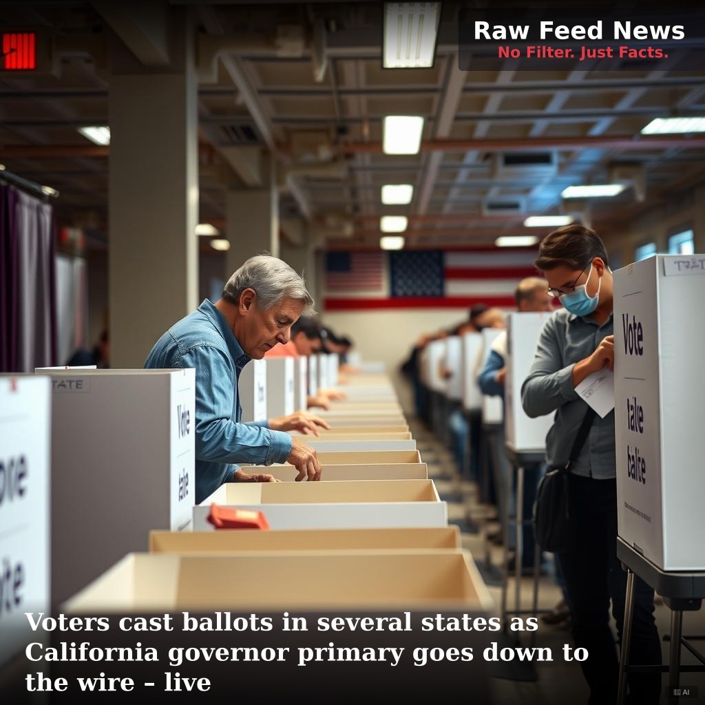 Voters cast ballots in several states as California governor primary goes down to the wire – live