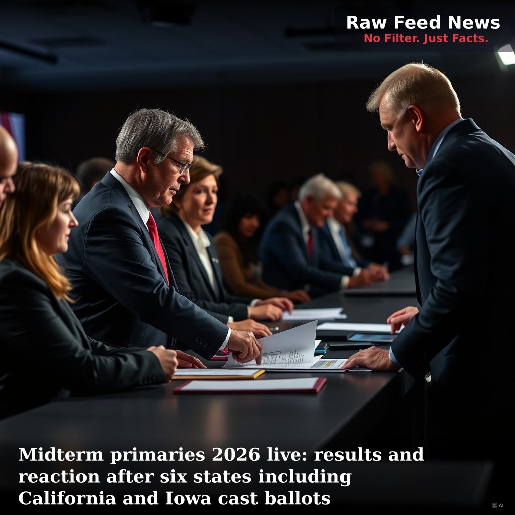 Midterm primaries 2026 live: results and reaction after six states including California and Iowa cast ballots