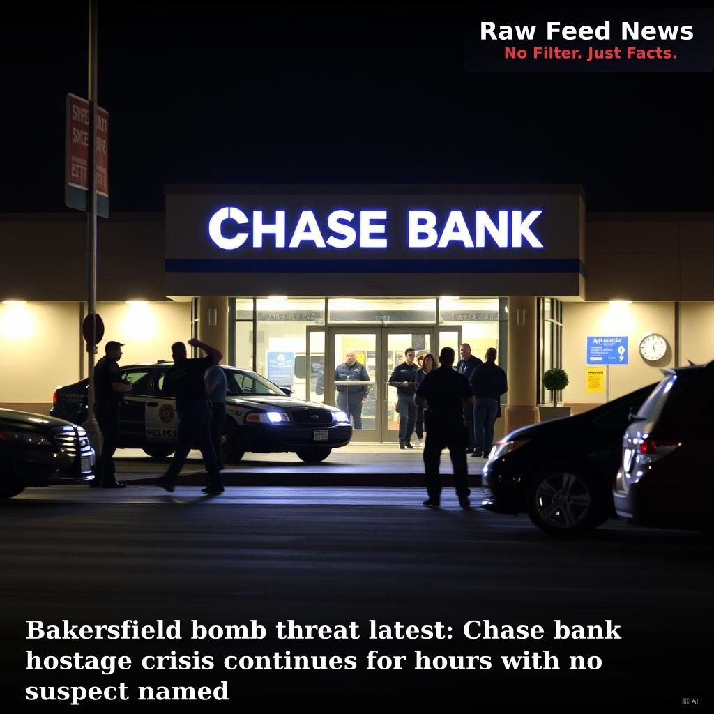 Bakersfield bomb threat latest: Chase bank hostage crisis continues for hours with no suspect named