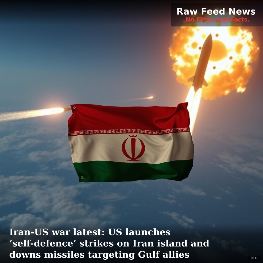 Iran-US war latest: US launches ‘self-defence’ strikes on Iran island and downs missiles targeting Gulf allies