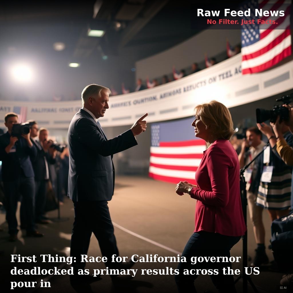 First Thing: Race for California governor deadlocked as primary results across the US pour in