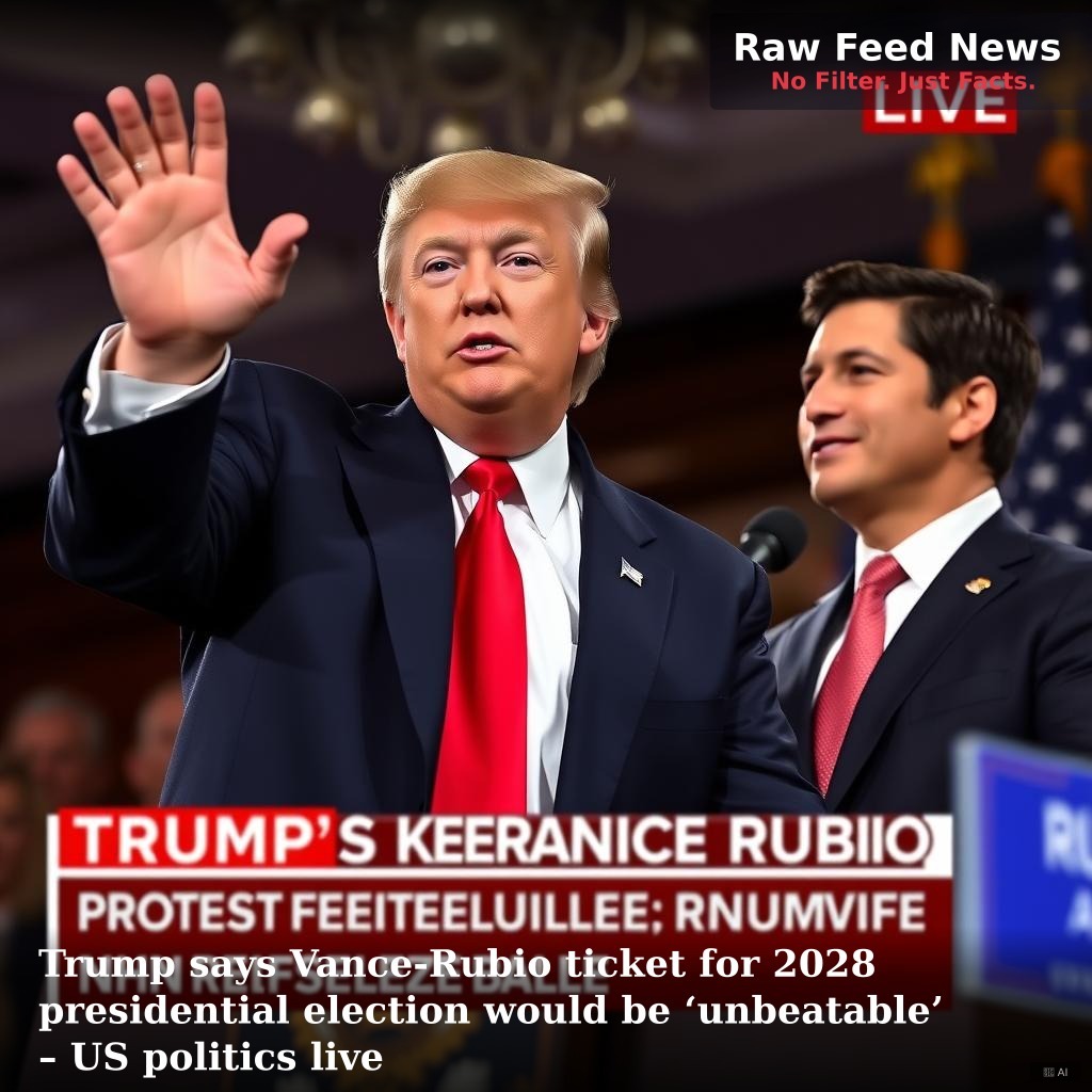 Trump says Vance-Rubio ticket for 2028 presidential election would be ‘unbeatable’ – US politics live