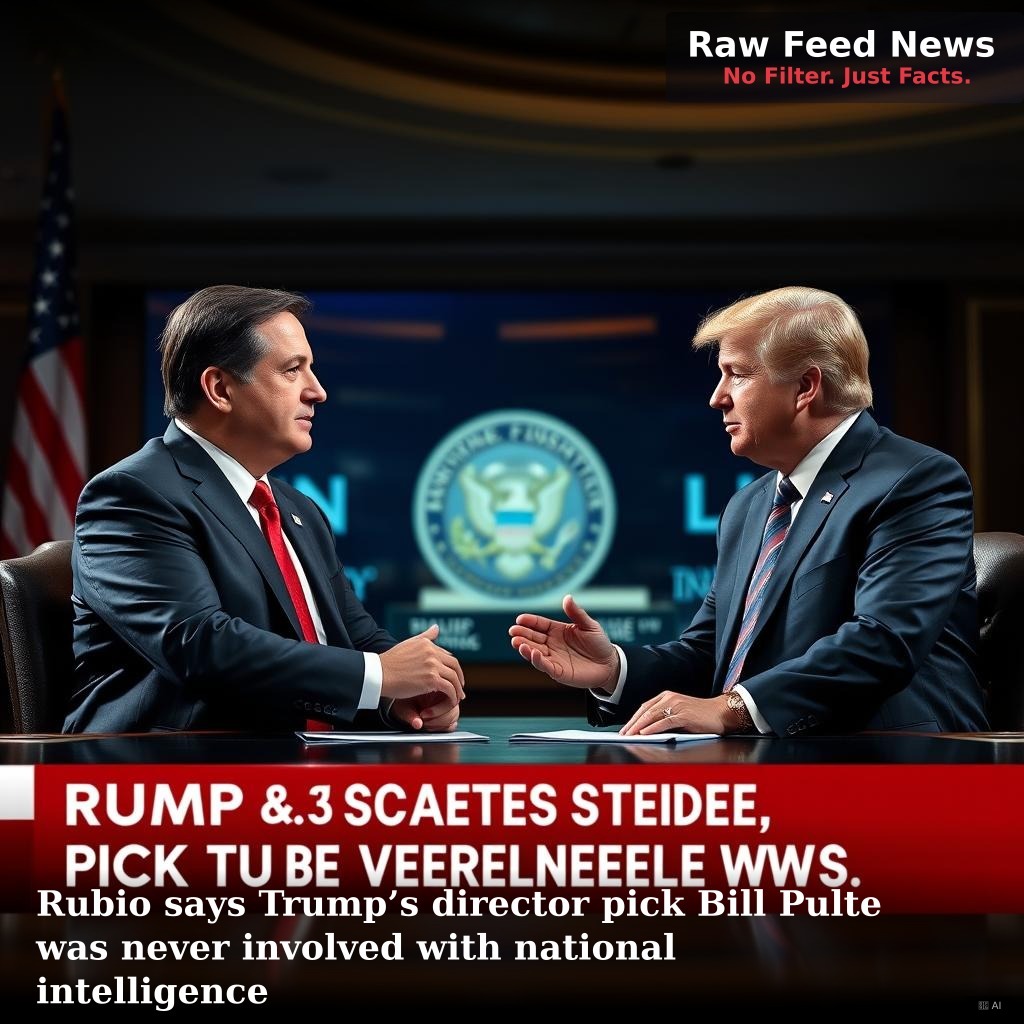 Rubio says Trump’s director pick Bill Pulte was never involved with national intelligence
