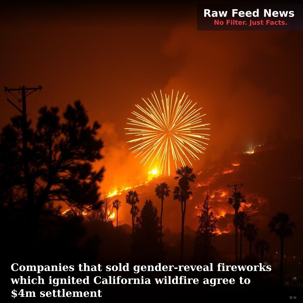 Companies that sold gender-reveal fireworks which ignited California wildfire agree to $4m settlement