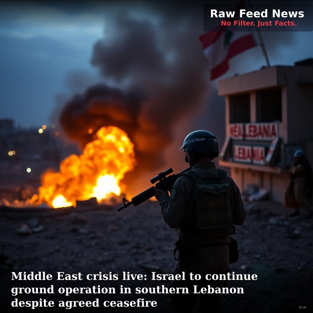 Middle East crisis live: Israel to continue ground operation in southern Lebanon despite agreed ceasefire