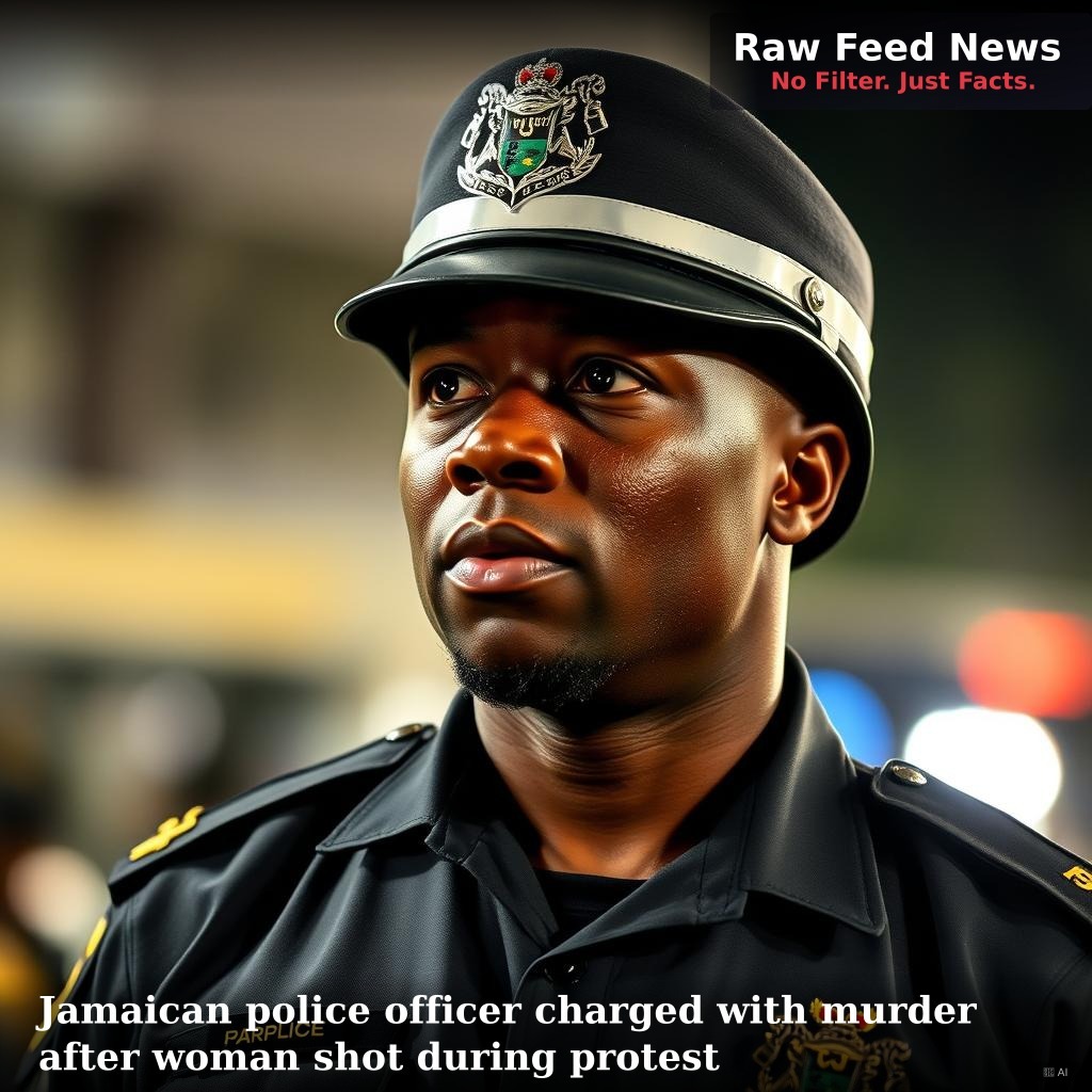 Jamaican police officer charged with murder after woman shot during protest