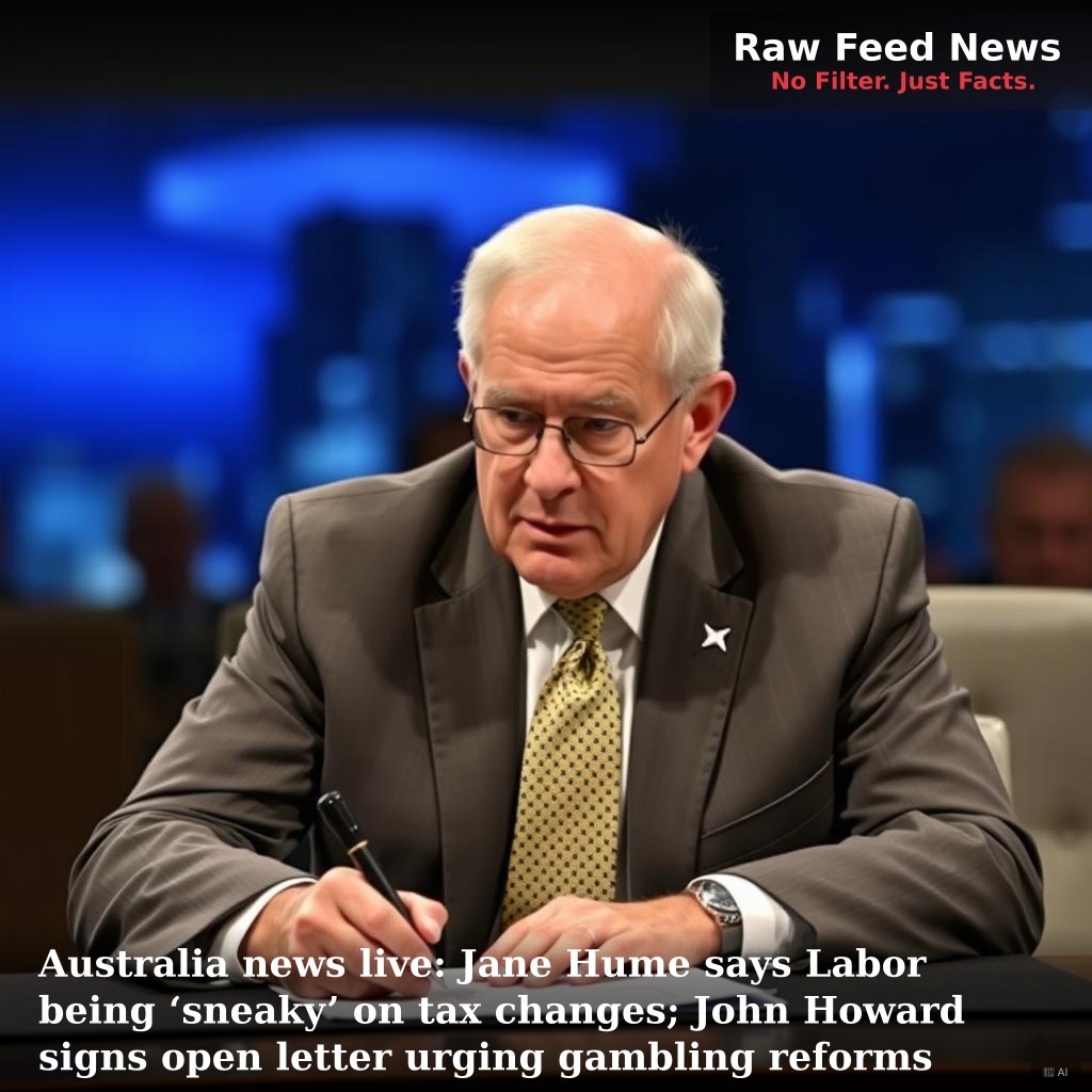 Australia news live: Jane Hume says Labor being ‘sneaky’ on tax changes; John Howard signs open letter urging gambling reforms