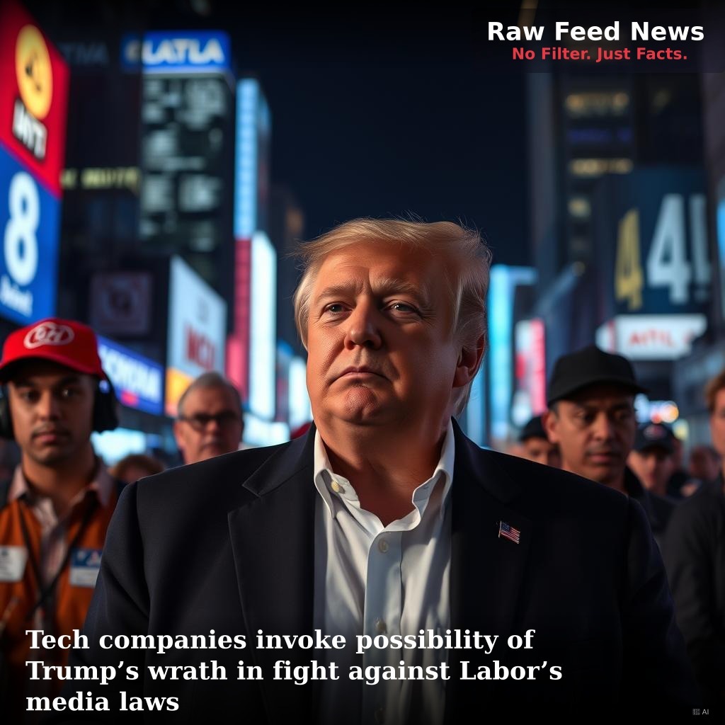 Tech companies invoke possibility of Trump’s wrath in fight against Labor’s media laws