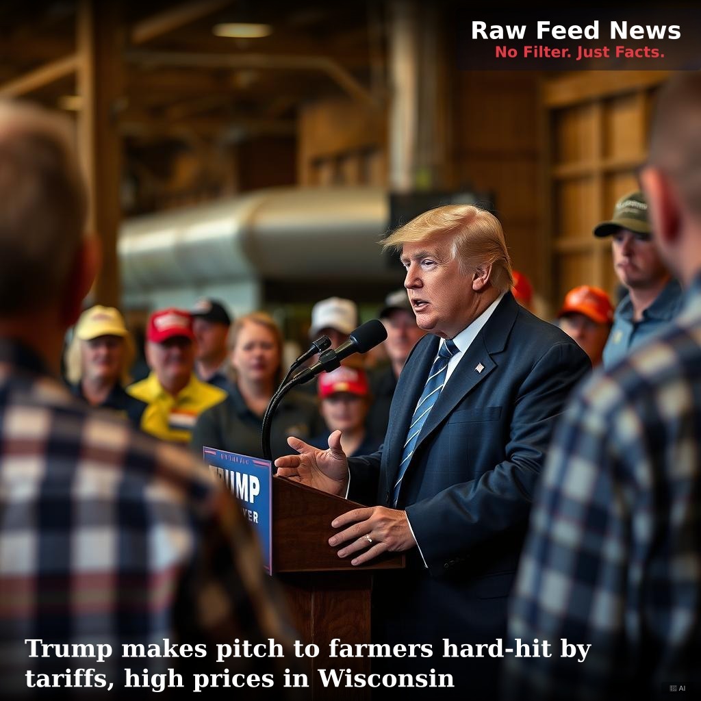 Trump makes pitch to farmers hard-hit by tariffs, high prices in Wisconsin