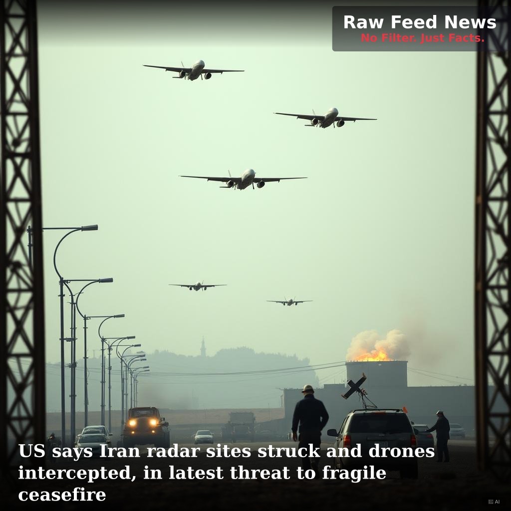 US says Iran radar sites struck and drones intercepted, in latest threat to fragile ceasefire