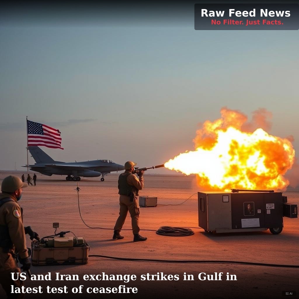 US and Iran exchange strikes in Gulf in latest test of ceasefire