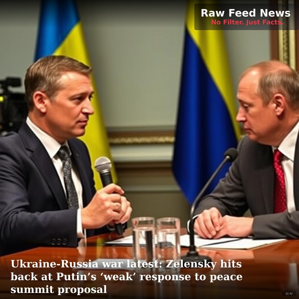 Ukraine-Russia war latest: Zelensky hits back at Putin’s ‘weak’ response to peace summit proposal