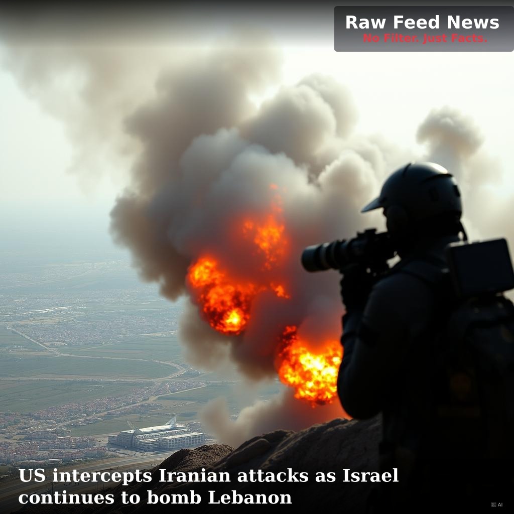 US intercepts Iranian attacks as Israel continues to bomb Lebanon