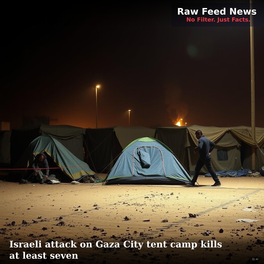Israeli attack on Gaza City tent camp kills at least seven