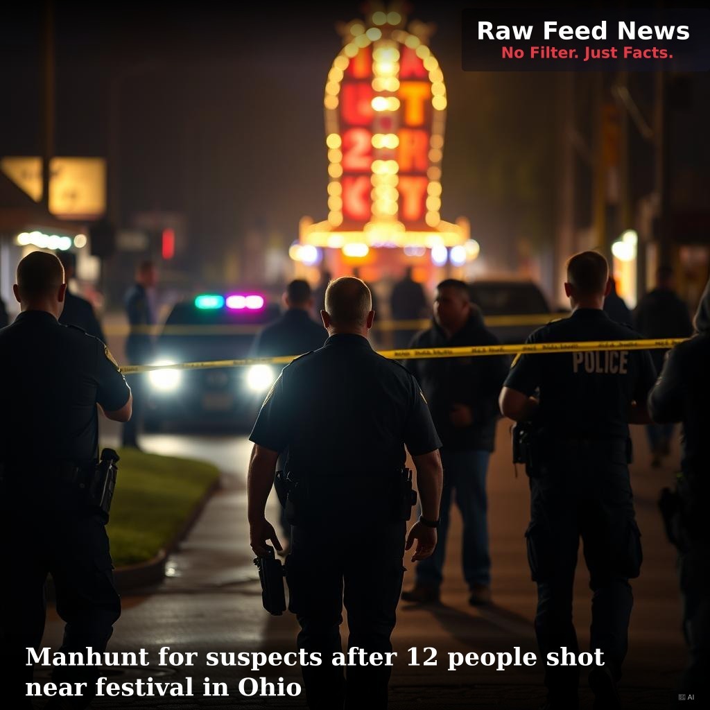 Manhunt for suspects after 12 people shot near festival in Ohio