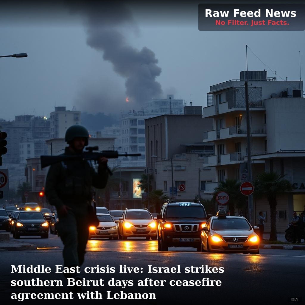 Middle East crisis live: Israel strikes southern Beirut days after ceasefire agreement with Lebanon