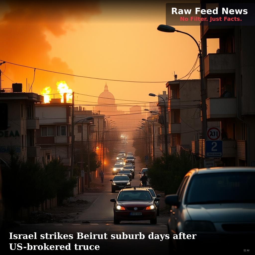 Israel strikes Beirut suburb days after US-brokered truce