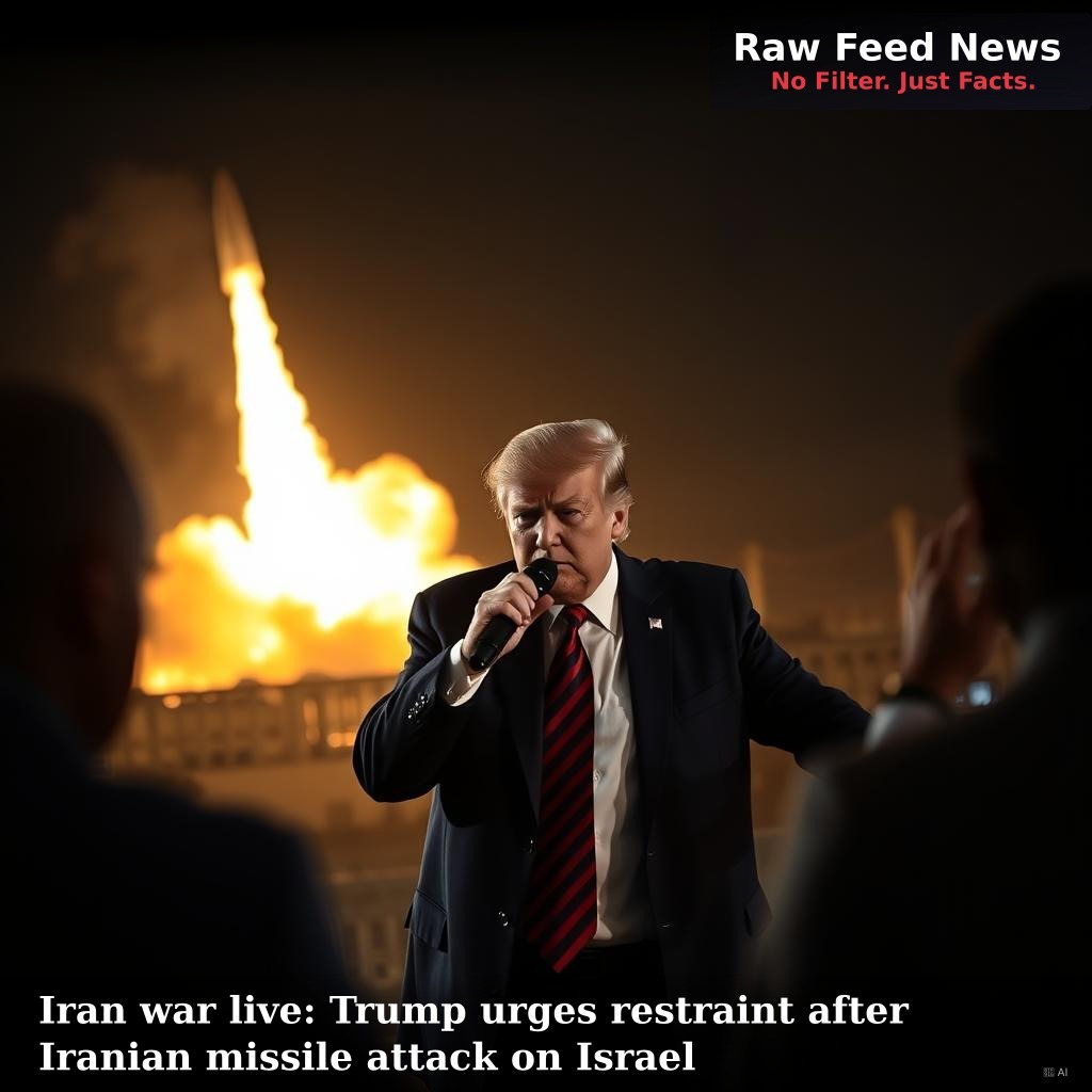 Iran war live: Trump urges restraint after Iranian missile attack on Israel