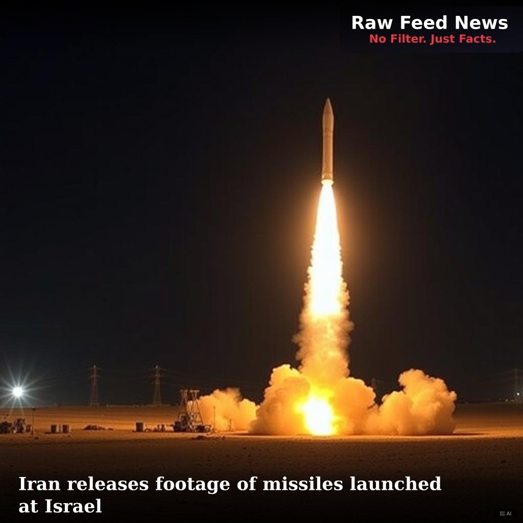 Iran releases footage of missiles launched at Israel